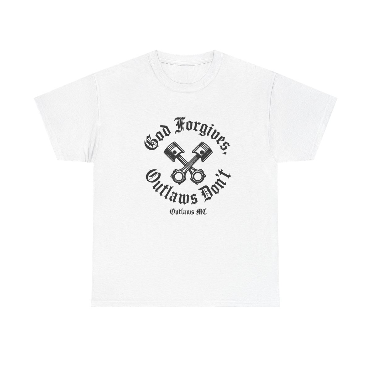Outlaws MC "God Forgives, Outlaws Don" Unisex Tee - alternate angle 2, merchandise