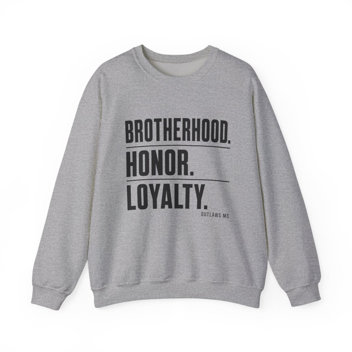 Outlaws MC "Brotherhood. Honor. Loyalty." Crewneck - alternate angle 2, merchandise