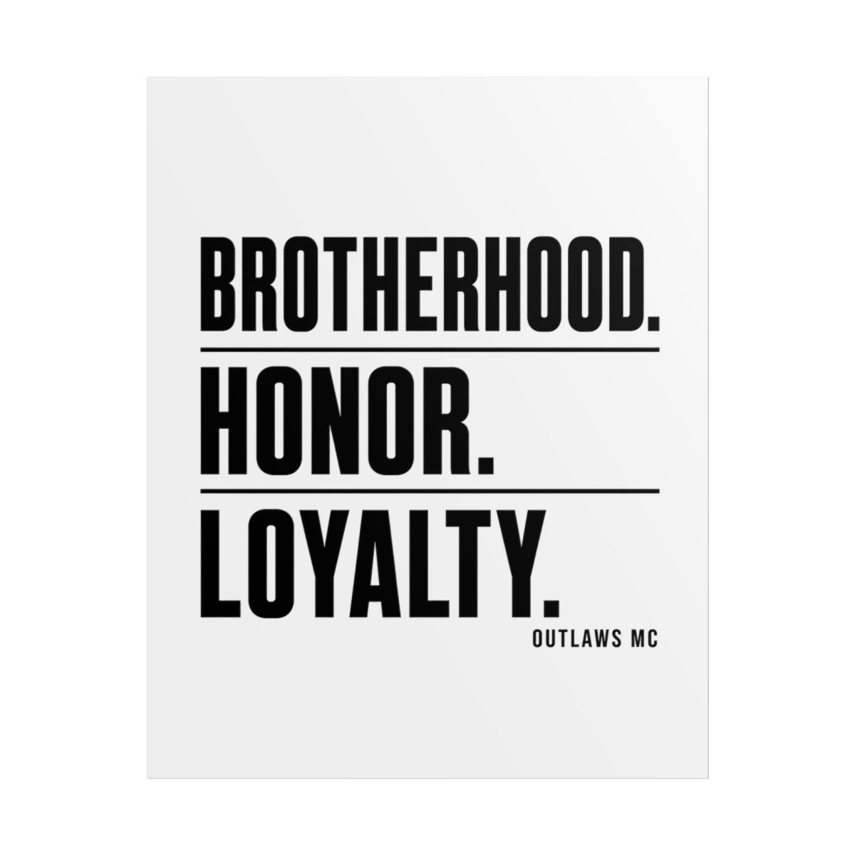 Outlaws MC "Brotherhood. Honor. Loyalty." Poster - Official Posters & Wall Art merchandise