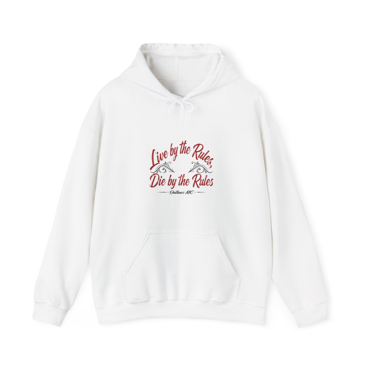 Outlaws MC "Live by the Rules, Die by the Rules" Hoodie - alternate angle 2, merchandise