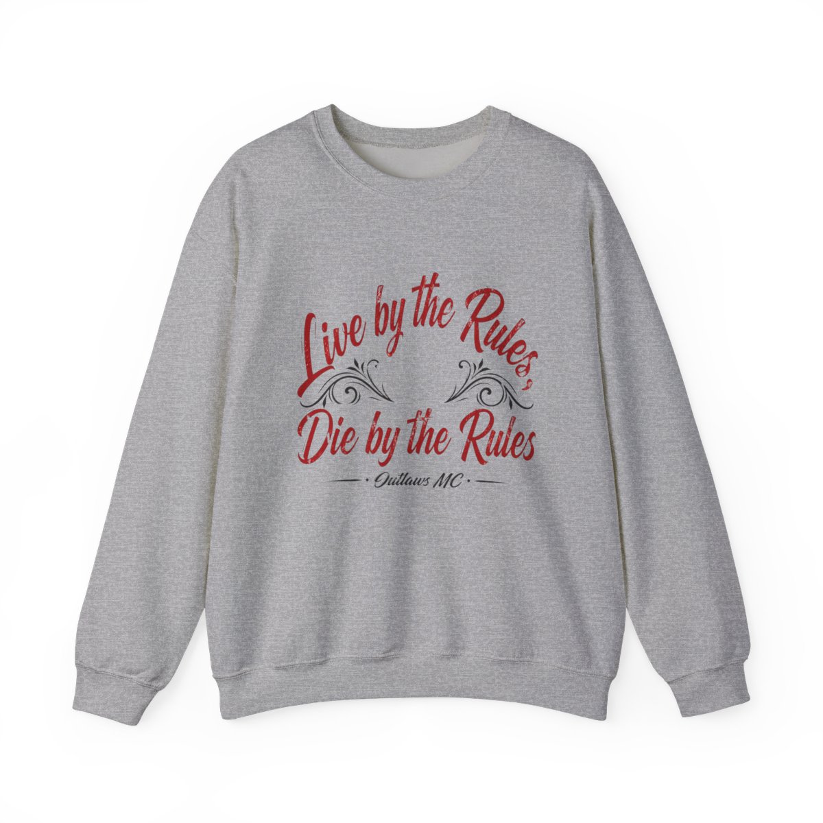 Outlaws MC "Live by the Rules, Die by the Rules" Crewneck - alternate angle 3, merchandise