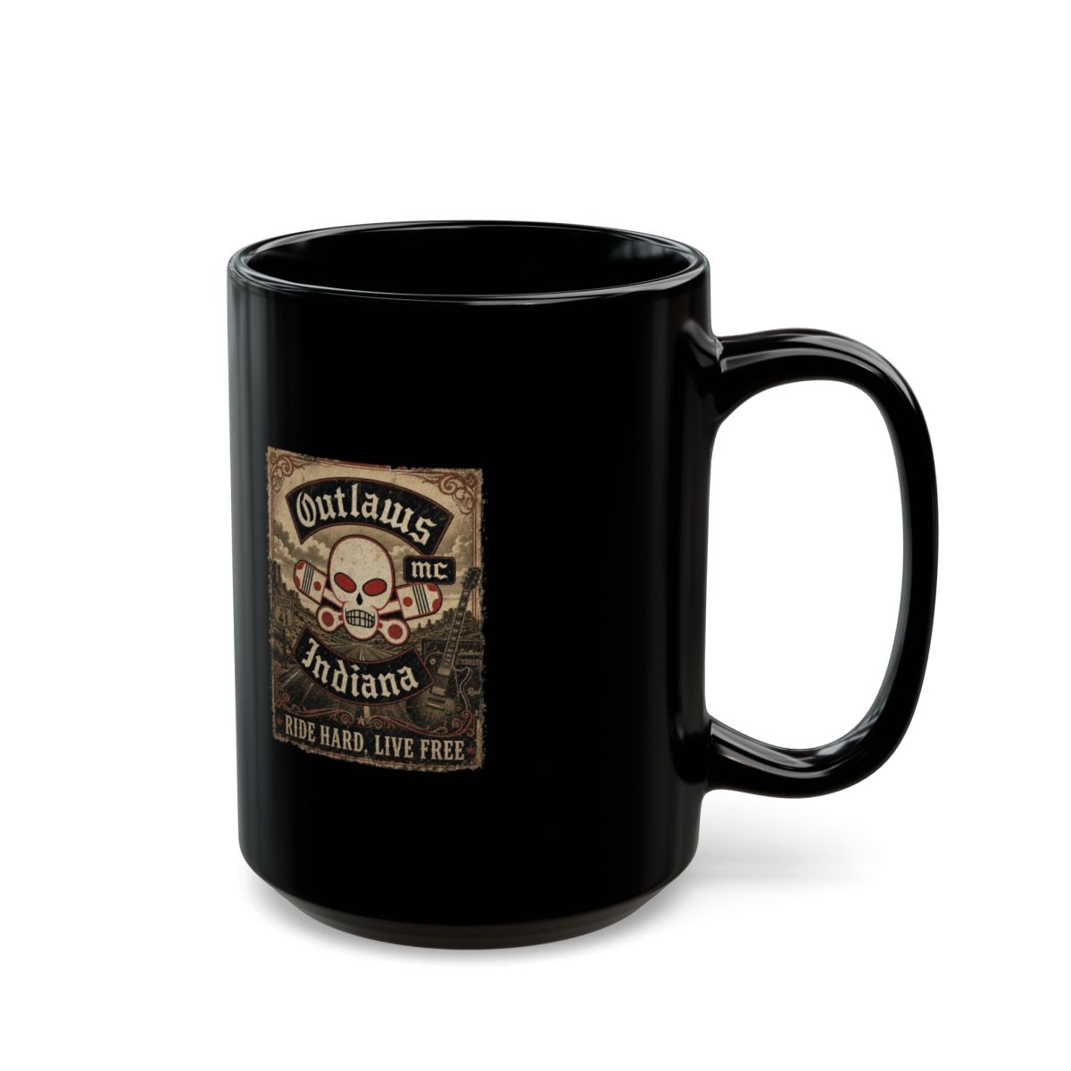 Outlaws MC "Outlaws" Black Mug