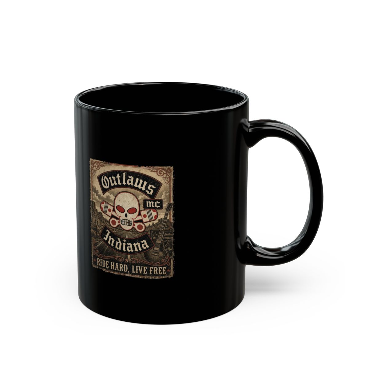 Outlaws MC "Outlaws" Black Mug - Official Mugs & Drinkware merchandise