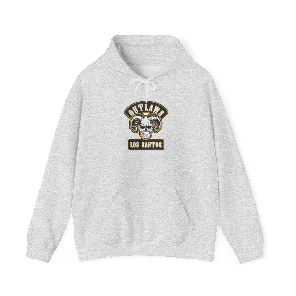 Outlaws Los Santos Skull Logo Hoodie | Motorcycle Club Sweatshirt | Outlaws MC - alternate angle 2, merchandise