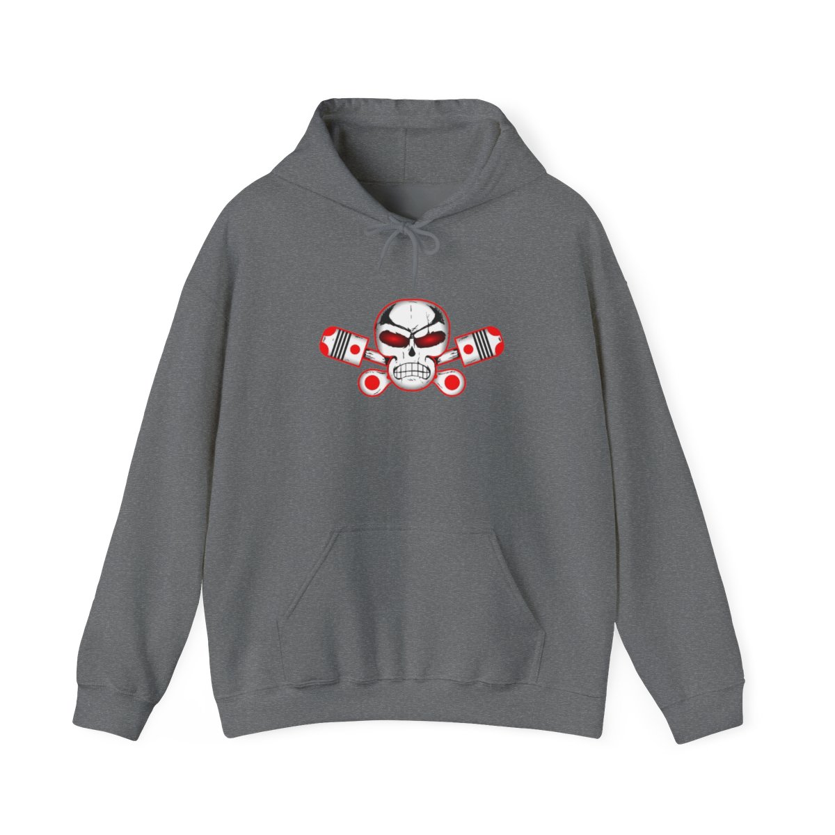 Skull with Pistons Hoodie | Mechanic Motorhead Sweatshirt | Outlaws MC - alternate angle 5, merchandise