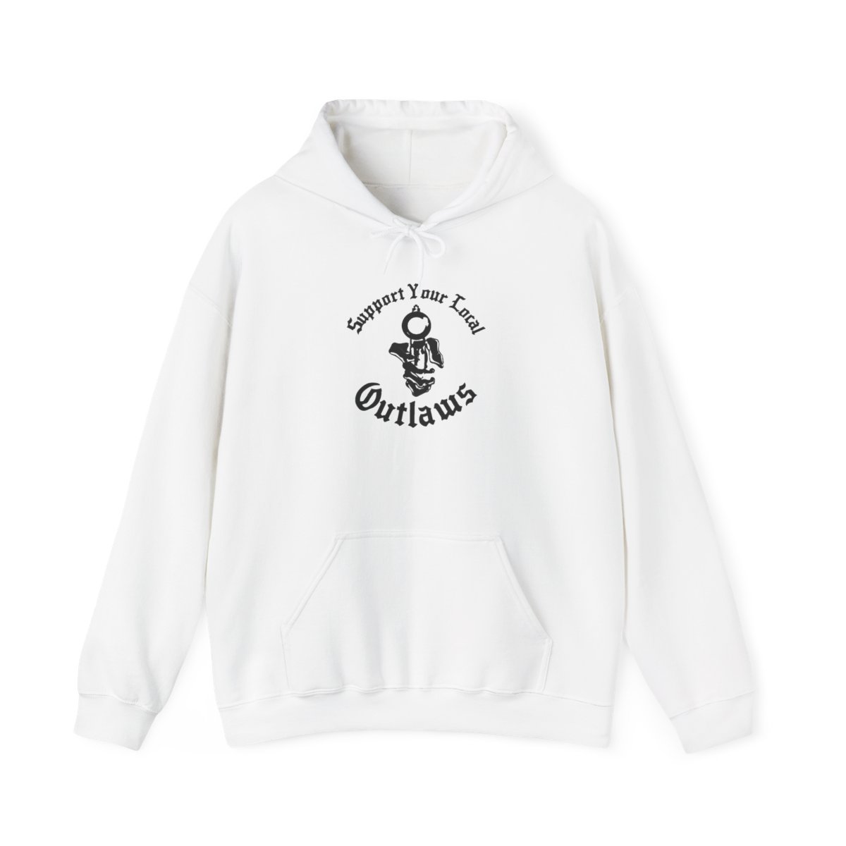 Support Your Local Outlaws Hoodie | Vintage Cowboy Skull Western Logo | Outlaws MC