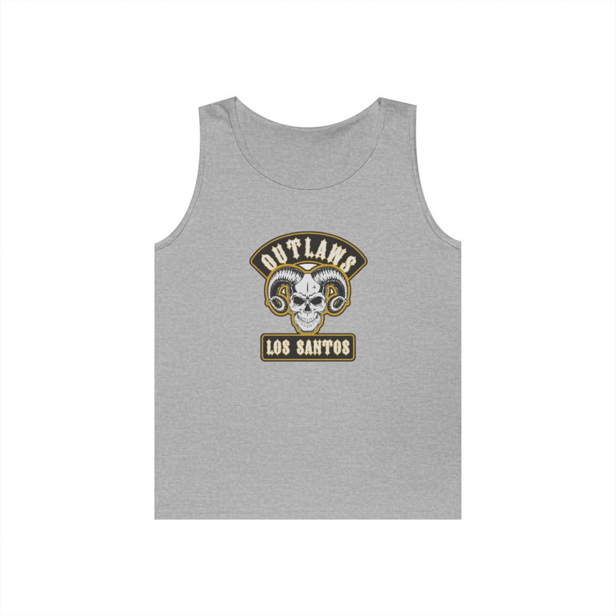 Outlaws Los Santos Tank Top | Ram Skull Biker Patch Design | Outlaws MC - alternate angle 2, merchandise