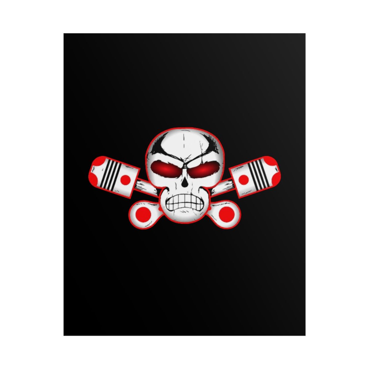 Skull and Pistons Poster | Rolled Poster | Outlaws MC