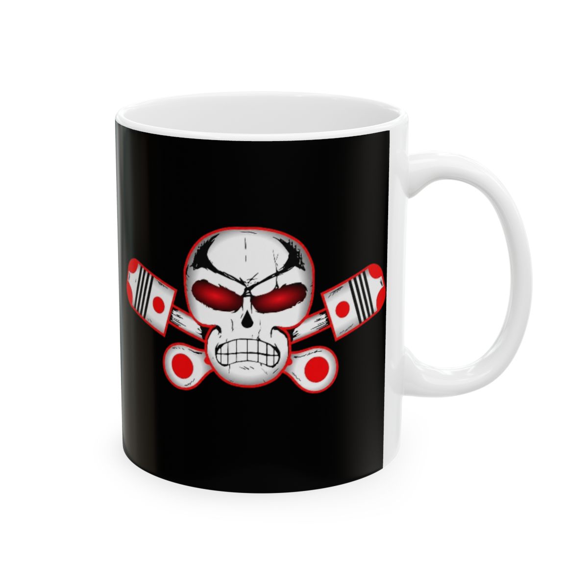 Red Retro Race Car Mug | Ceramic Coffee Cup | Outlaws MC