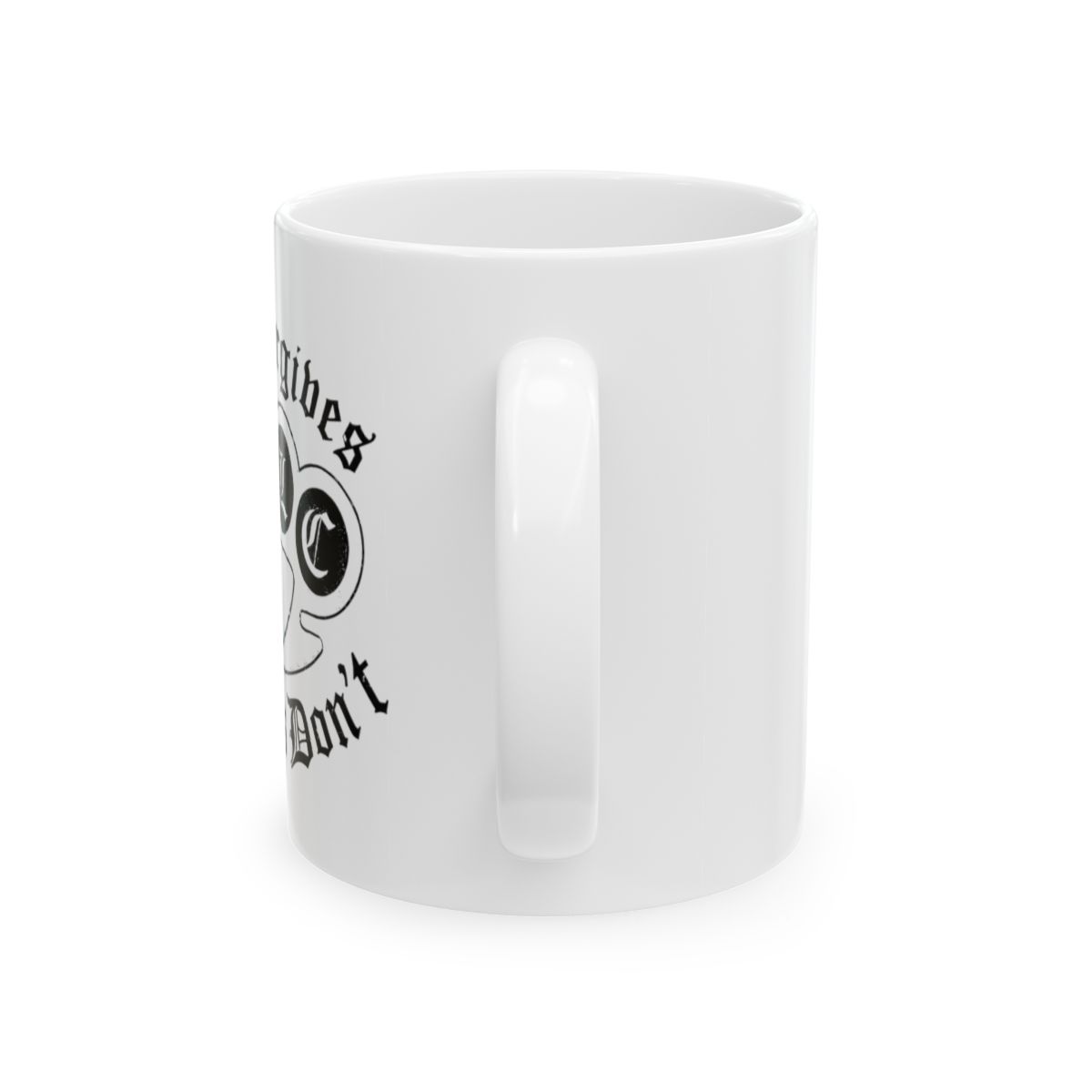 Skull and Crossbones Graphic Mug | Ceramic Coffee Cup | Outlaws MC - alternate angle 2, merchandise