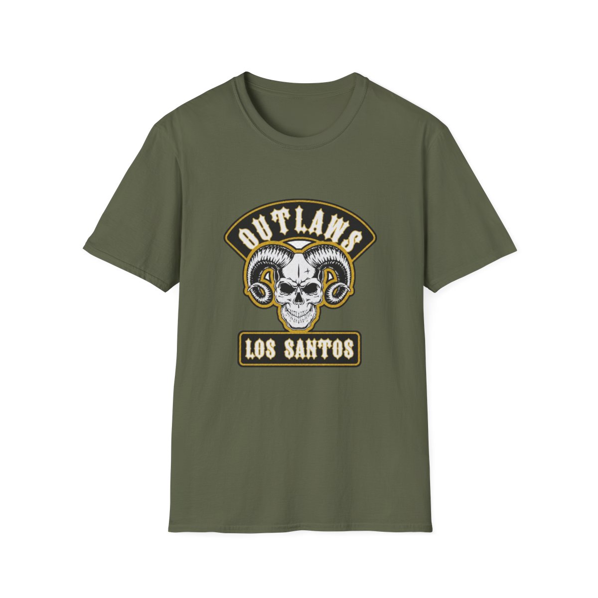 Outlaws Skull Ram Logo T-Shirt | Los Santos | Outlaws MC - alternate angle 4, merchandise